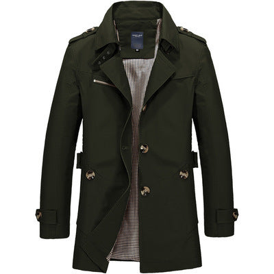 Abrigo Trench Casual para Hombre de Largo Medio - Image 2