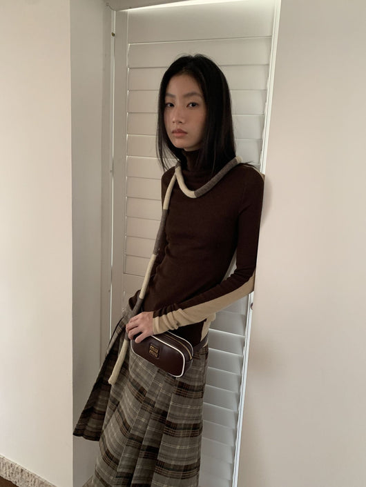 Suéter de Lana Slim Fit Bicolor con Contraste para Mujer - Image 11