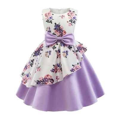 Vestido Infantil con Falda Irregular y Estampado - Disfraz con Moño - Image 13