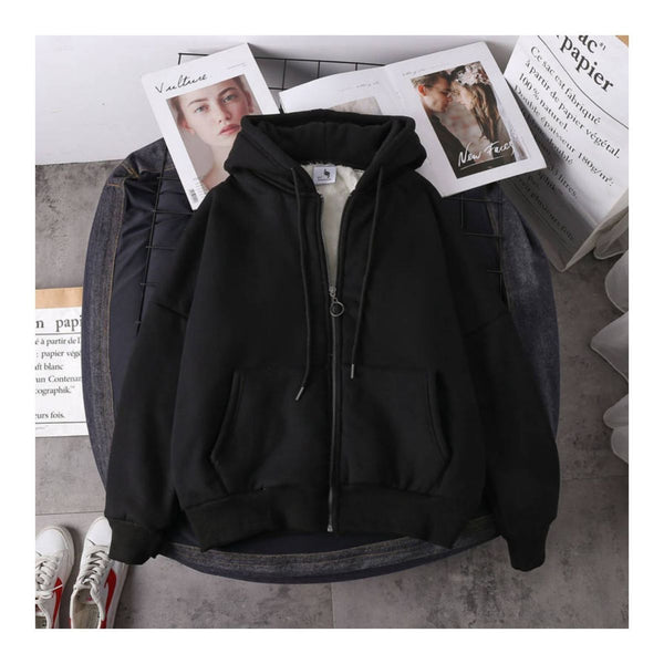 Cardigan Hoodie Suelto con Cierre para Estudiantes