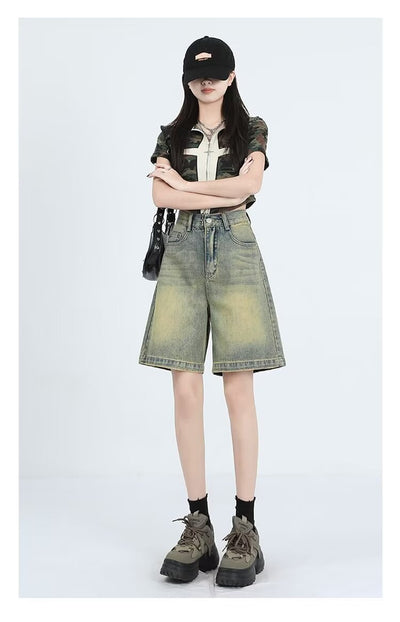 Shorts Denim Retro Lavado para Mujer - Estilo Casual Versátil - Image 20
