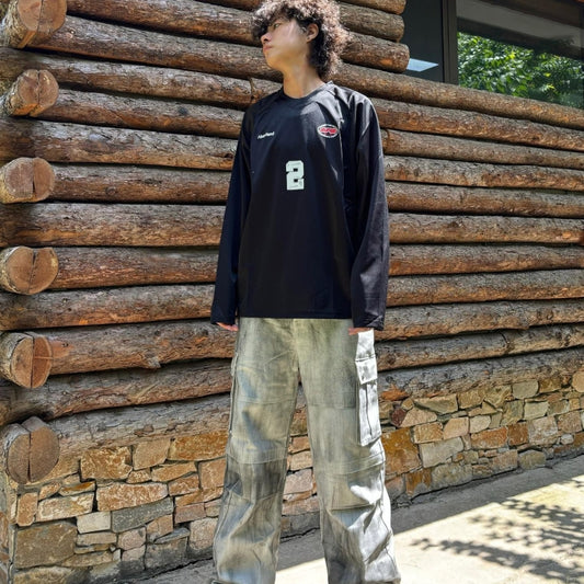 Playera Estampada Manga Larga Unisex Holgada
