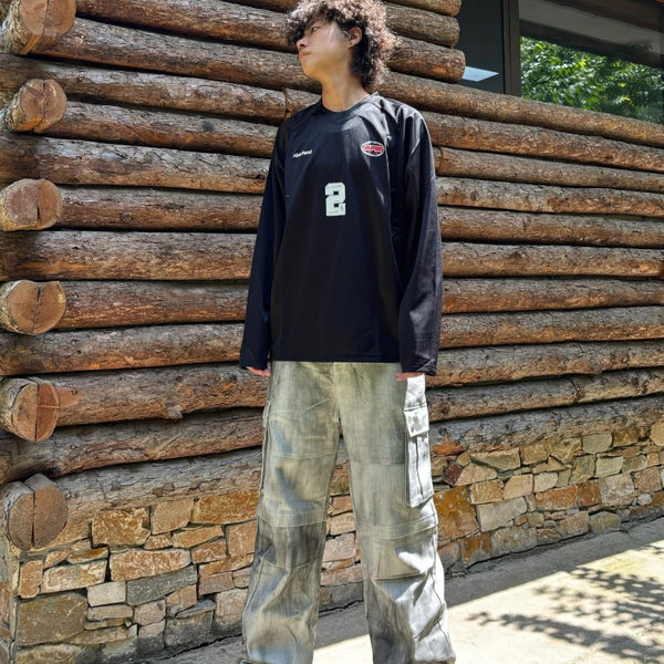 Playera Estampada Manga Larga Unisex Holgada
