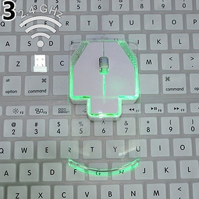 Ratón Inalámbrico Ultrafino Transparente 2.4GHz con Luz Luminosa para PC y Laptop - Image 5