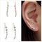 Aretes Largos de Cristales para Novia