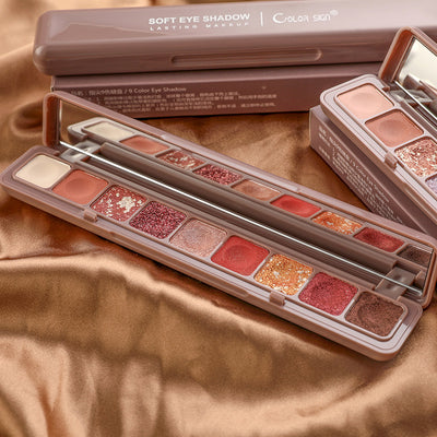 Paleta de Sombras Nine-Color para Ojos con Aplicador de Punta
