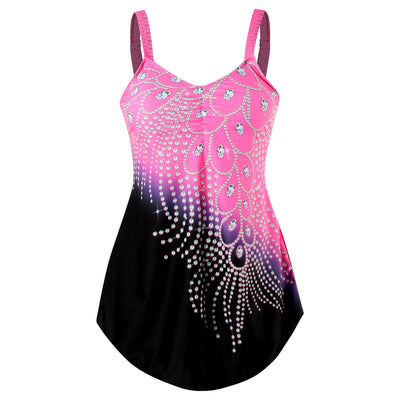 Traje de Baño Enterizo para Mujer con Falda Talla 5XL - Image 9