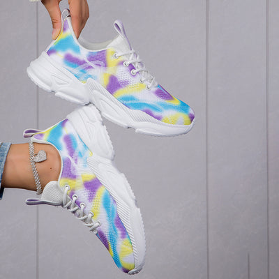 Tenis Casuales Floreados Talla Grande con Cordones - Image 10