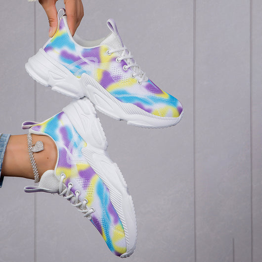 Tenis Casuales Floreados Talla Grande con Cordones - Image 10