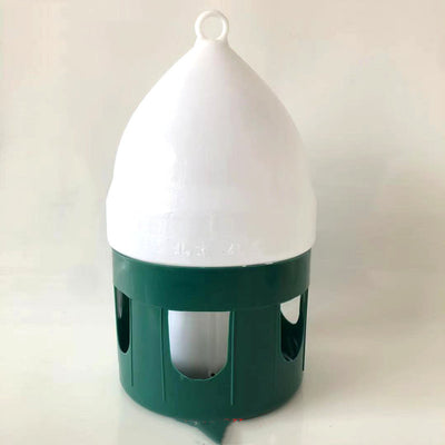 Transparent pet drinker with a light blue base and handle, designed for chickens or small birds. - Image 28