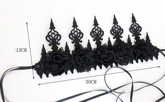 Diadema Máscara de Belleza Corona Negra - Image 2