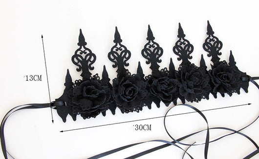 Diadema Máscara de Belleza Corona Negra - Image 2