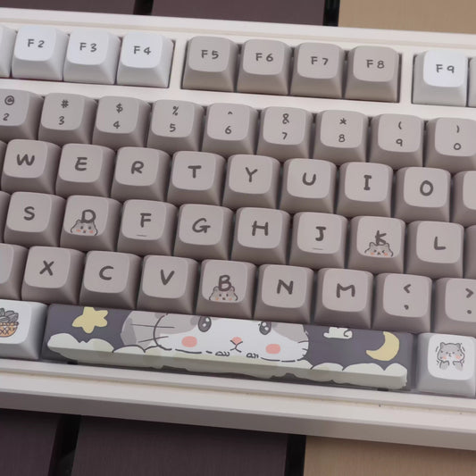 Keycaps Temática de Ratón Gris Lechoso para Teclado Mecánico - Image 2