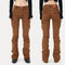 Women's Casual Brown Denim Pants - Modern and Versatile Fit