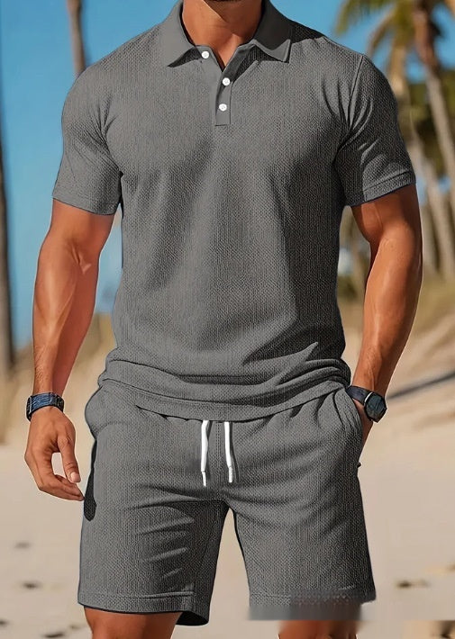 Conjunto Playero Hombre Mesh Respirable - Camisa y Shorts Deportivos Verano - Image 7
