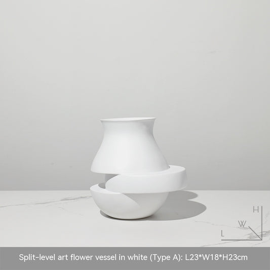 Mueble TV Minimalista Blanco con Nicho para Plantas y Decoración - Image 2