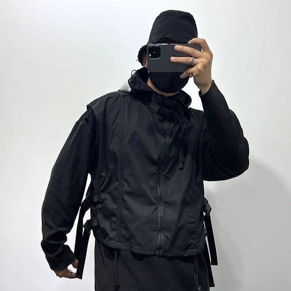 Chaqueta de Trabajo Holgada con Capucha para Hombre