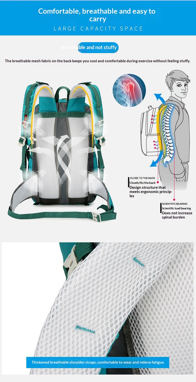 Mochila de Senderismo Impermeable para Hombre con Capacidad Deportiva - Image 20