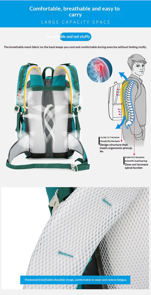 Mochila de Senderismo Impermeable para Hombre con Capacidad Deportiva - Image 20