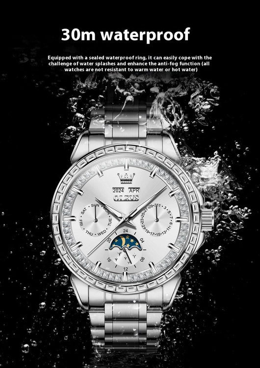 Reloj Automático Mecánico para Hombre con Incrustaciones de Diamantes - Image 13