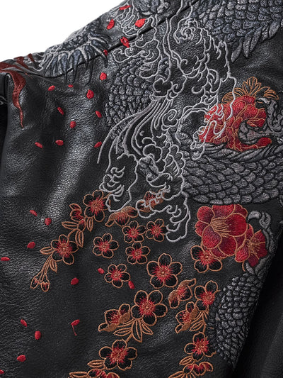 Chaqueta Acolchada de Algodón Grueso con Bordado de Dragón Chino - Image 6