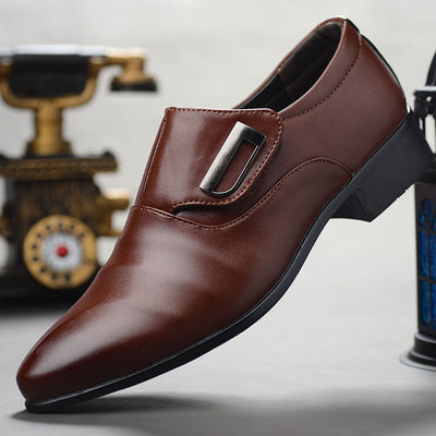 Zapatos de Cuero para Hombre - Mocasines Ejecutivos Puntiagudos Multiusos - Image 3