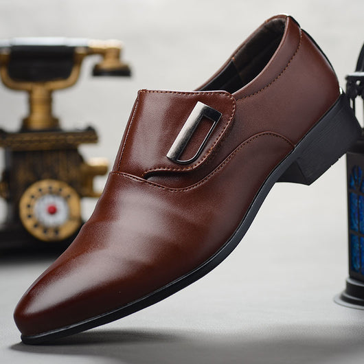 Zapatos de Cuero para Hombre - Mocasines Ejecutivos Puntiagudos Multiusos - Image 3