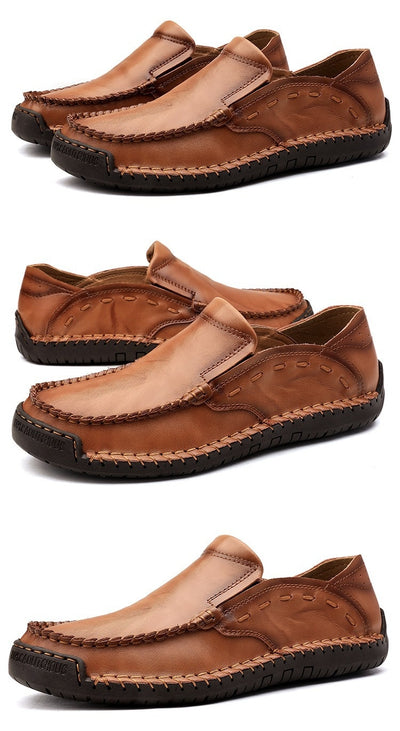Mocasines Hombre Cuero Ligeros Antideslizantes Sin Cordones - Image 17