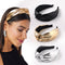 Diadema Anudada con Tela Brillante para Cabello Ondulado