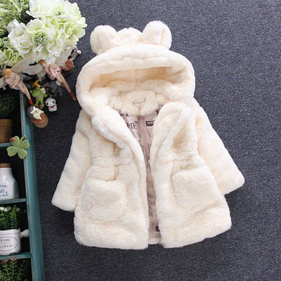 Chaqueta de Invierno para Niñas con Pelaje Sintético