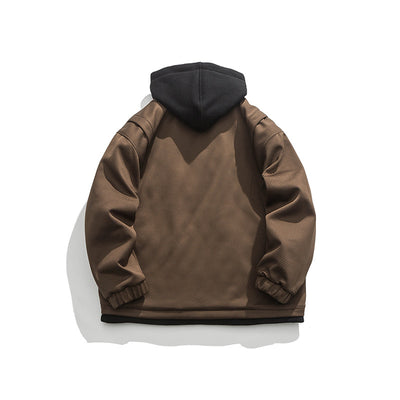 Chamarra Hoodie Retro con Bolsillos 3D y Diseño Desmontable para Hombre - Image 22