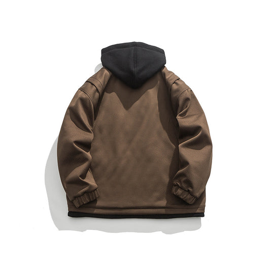 Chamarra Hoodie Retro con Bolsillos 3D y Diseño Desmontable para Hombre - Image 22