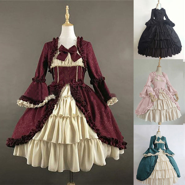 Vestido Gótico Vintage de Corte