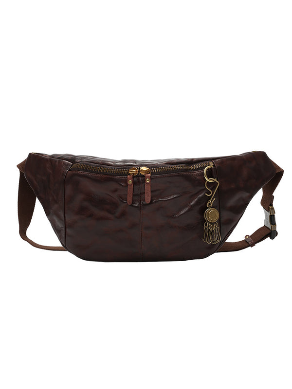 Bolso Bandolera de Cuero Curtido Vegetal Vintage - Image 5