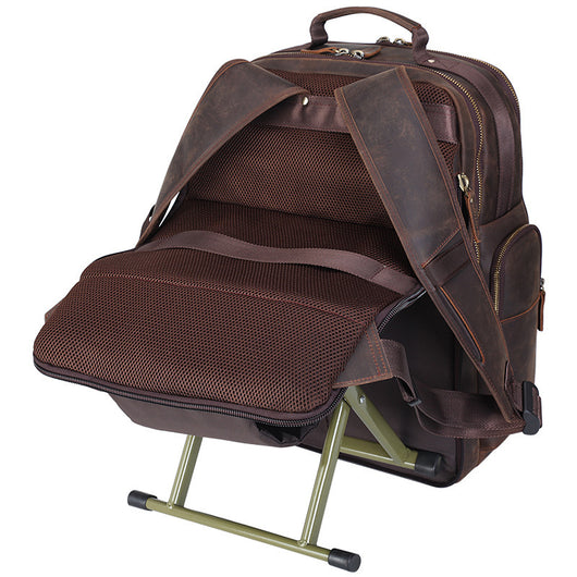 Mochila de Viaje Ejecutiva de Cuero 17 Pulgadas - Gran Capacidad - Image 5