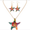Drop oil color Sea Star Necklace Blanco k