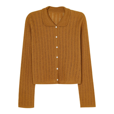 Cardigan Tejido Slim con Cuello Solapa y Manga Larga - Image 5
