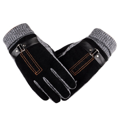 Guantes de Piel de Cerdo para Hombre Invierno Esquí Conducción Outdoor - Image 5