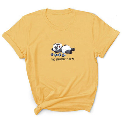 Camiseta Estampado Mancuernas Personalidad Europeo Americana Manga Corta - Image 9