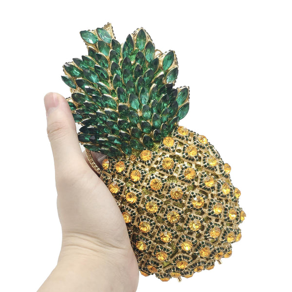 Clutch de Banquete con Piña y Cristales Brillantes