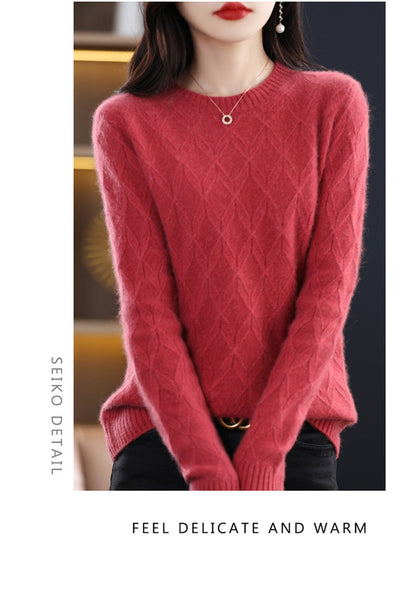 Suéter Jacquard Grueso para Mujer - Abrigo Cálido Otoño Invierno - Image 24