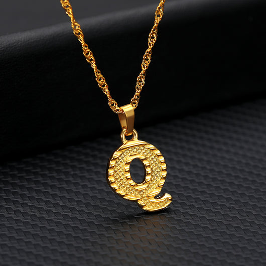 Collar con Colgante de 26 Letras Chapado en Oro - Image 19