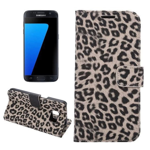Funda de Cuero Estampado Leopardo