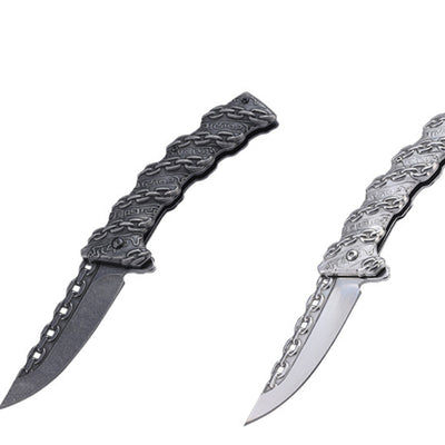 Cuchillo Plegable de Supervivencia Multifuncional en Acero Inoxidable - Image 11