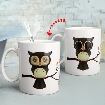 Taza Cerámica Inteligente con Sensor de Temperatura - Diseño Búho - Image 3
