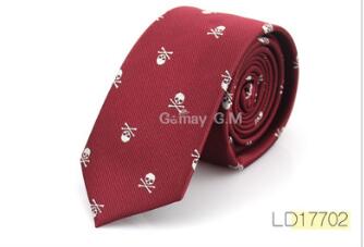 Corbata Calavera de Poliéster para Fiesta de Halloween - Image 4