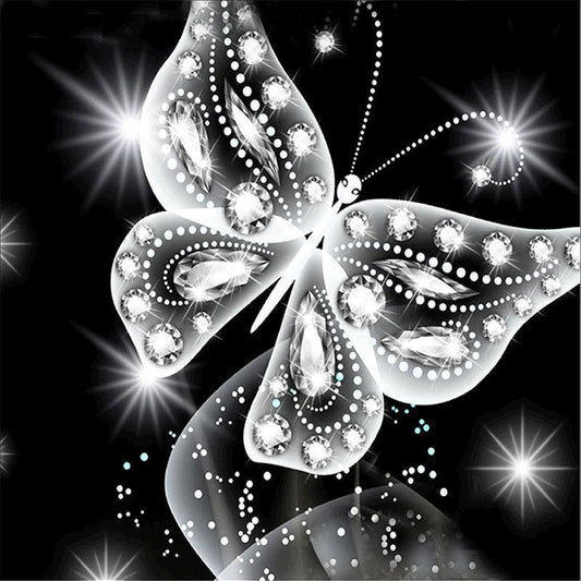Pintura de Diamantes 5D - Mariposa Luminosa