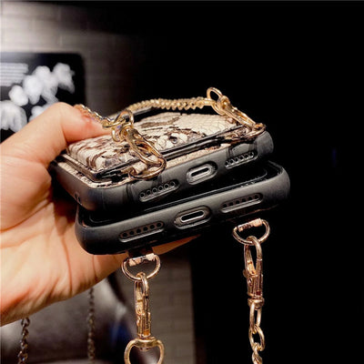 Funda Protectora para Teléfono con Patrón Piel de Serpiente y Compartimentos para Tarjetas - Image 17