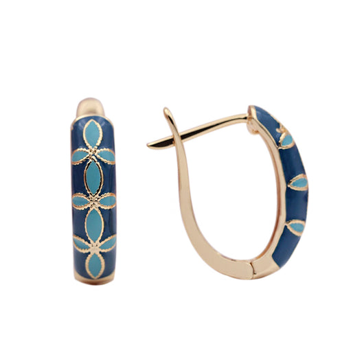 Aretes Retro Oro Rosado con Diseño Tallado - Image 10
