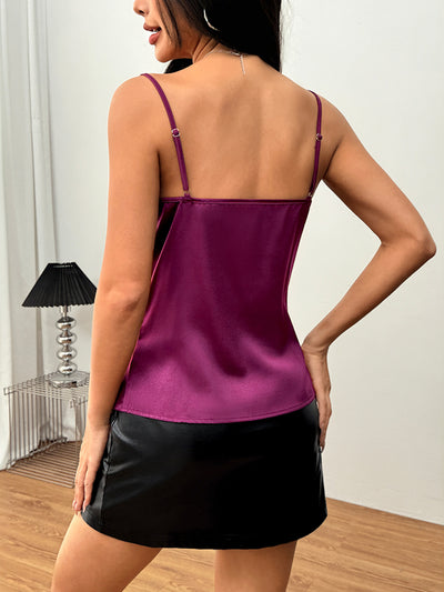Blusa Satinada Suelta y Elegante sin Mangas para Mujer - Image 12